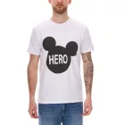 COURSE Mickey Mouse férfi póló  HERO print, pamut Ing, kerek nyak, 901869 fehér Méret: S