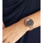 Pierre Cardin női karóra, modern számlap, analóg kvarcóra rozsdamentes acél szíjjal 3ATM 33mm CMA.0001 rózsaarany/fekete Méret:N