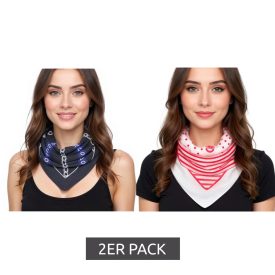   csomag of 2 DELMAO Sál  different patterns, everyday sál 8168 3644 fehér/fekete/piros Méret: N