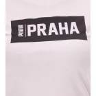 PUMA City női pamut póló Praha/Prague felirattal, rövid ujjú póló, kerek nyakú póló 575957 20 fehér/fekete Méret:M