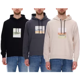   JACK & JONES Esterbro Newton férfi pulóver pamut Pulóver  Originals Studio Print 12266801 szürke, fekete vagy bézs Méret: M