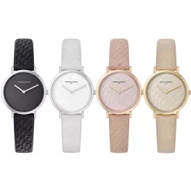   Pierre Cardin női'' karóra  branded initials print,  Quartz óra karóra  bőr szíj 3ATM 31mm CBV.15 fekete, rózsaszín, fehér vagy bézs Méret: N