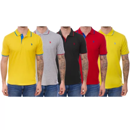 U.S. POLO ASSN. férfi polo Ing alap Ing pamut Ing nadrág-sleeved Ing in various colors Méret: XL