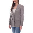 DELMAO női blézer Öltöny dzseki kabát Kabát  hajtható nyaklánc checked business dzseki kabát Kabát 55782465 szürke/kék/fehér Méret: 36
