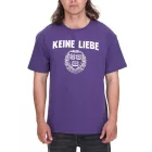 nélkül LIEBE férfi pamut Ing  Brocken-szív-Club crest póló kerek nyak Ing rövid ujjú Ing KLTS1009 lila/fehér Méret: S