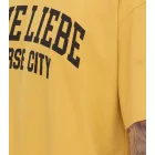 nélkül LIEBE Universe City férfi pamut Ing  colorful jelölők póló kerek nyak Ing rövid ujjú Ing KLTS1012YEL sárga/fekete Méret: S