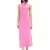 hosszú női summer ruha, halter nyak ruha  extravagant vissza, maxi ruha 905374 rózsaszín Méret: 48_50