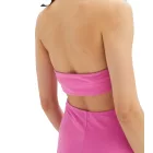 hosszú női summer ruha, halter nyak ruha  extravagant vissza, maxi ruha 905374 rózsaszín Méret: 48_50