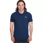 Kappa férfi pamut Polo Ing  kicsi Embroidery, nadrág-Sleeved Pique kötött Polo Ing, 303173NC A05 sötét kék Méret: M