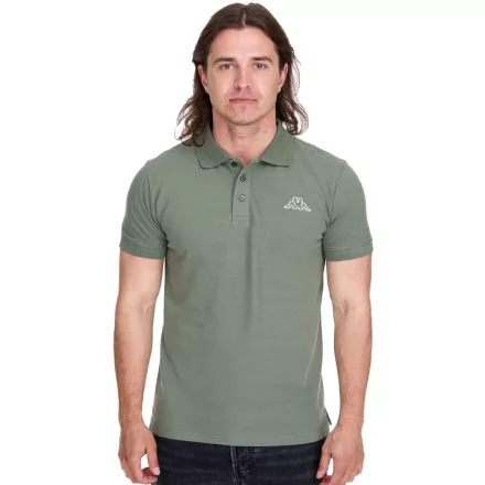 Kappa férfi pamut Polo Ing  kicsi Embroidery, nadrág-Sleeved Pique kötött Ing, 303173NC A02 zöld Méret: S