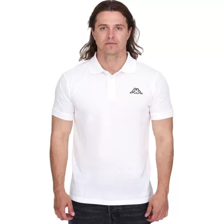 Kappa férfi pamut Polo Ing  kicsi Embroidery, nadrág-Sleeved Pique kötött Ing, 303173NC A04 fehér Méret: M