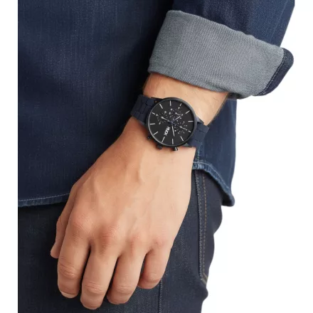 KNOX Férfi analóg kvarcóra szilikon szíjjal, 41mm, KNOX01 Tengerészkék Méret:N