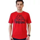 Kappa férfi pamut póló  nagyméretű Logo, kerek nyakú, rövid ujjú, Oeko-Tex 100 Certified, 7085/8191-002 piros Méret: M