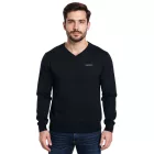 HACKETT LONDON GOLF férfi pamut V-nyak kötött Pulóver hosszú újj Ing HMX5000F fekete Méret: XL