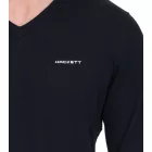 HACKETT LONDON GOLF férfi pamut V-nyak kötött Pulóver hosszú újj Ing HMX5000F fekete Méret: XL