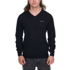 HACKETT LONDON GOLF férfi pamut V-nyak Pulóver, kötött pulóver, hosszú-Sleeved Ing, HMX500D, fekete, kék, vagy sötét kék Méret: XL