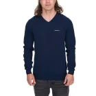 HACKETT LONDON GOLF férfi pamut V-nyak Pulóver, kötött pulóver, hosszú-Sleeved Ing, HMX500D, fekete, kék, vagy sötét kék Méret: XL