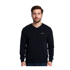   HACKETT LONDON GOLF férfi pamut V-nyak Pulóver, hosszú-Sleeved Ing, HMX500F, fekete Méret: L