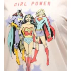 RE:COVERED X DC Női póló Girl Power mintával, Pamut póló, Kerek nyakú, RCWARN614 Rózsaszín Méret:M