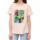RE:fedett X MARVEL női póló  "Pop Art Portrait" Print, pamut póló, nadrág-Sleeved Ing, MMMARV1125 rózsaszín Méret: L