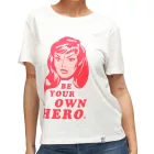 RE:fedett X MARVEL női póló  "fekete Widow" Print, pamut póló, nadrág-Sleeved Ing RCDIF2074, ekrü-fehér Méret: XS