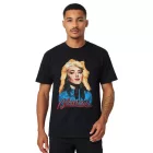 RE:fedett X BLONDIE férfi Sustainable póló  Debbie Harry Print, Cool pamut szíj Ing, MMESY127 fekete Méret: S