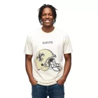 RE:fedett X NFL új Orleans Saints férfi póló  Logo Lettering, pamut póló, kerek nyakú, MMNFL1194 bézs Méret: M