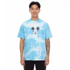 RE:fedett X Disney férfi póló  Mickey Mouse Print, pamut kerek nyakú, MMDIS2787 kék Méret: L