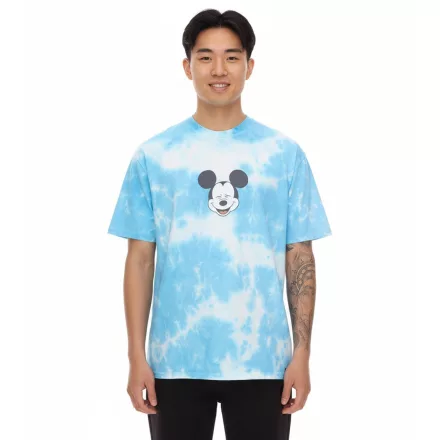 RE:fedett X Disney férfi póló  Mickey Mouse Print, pamut kerek nyakú, MMDIS2787 kék Méret: M