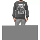 RE:fedett X BSA férfi kerek nyakú Pulóver  "British Motor Flag" Print, hosszú újj pulóver MMBSA301 szürke Méret: S