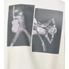 RE:fedett X Bowie férfi póló  "David Bowie King of Rock" Print, pamut póló, kerek nyakú, MMPER769 bézs Méret: M