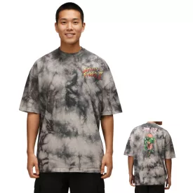   RE:fedett X CAPCOM férfi póló  Street Fighter Blanka Print, pamut kerek nyakú póló MMDIF1880 szürke Méret: S