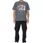 RE:fedett X Star Wars Csillagok Háborúja férfi póló  Skywalker Saga Print, pamut póló, nadrág-Sleeved Ing, MMSTW2449 sötét szürke Méret: M