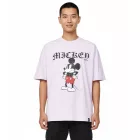 RE:fedett X Disney férfi póló  Grumpy Mickey Mouse Print, pamut kerek nyakú póló, MMDIS2689 lila Méret: M