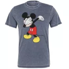 RE:fedett X Disney férfi póló  Mickey Mouse Print. pamut póló  Tie-Dye Look. kerek nyakú. sötét kék, kék Tie-Dye, vagy szürke. Méret: L