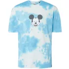 RE:fedett X Disney férfi póló  Mickey Mouse Print. pamut póló  Tie-Dye Look. kerek nyakú. sötét kék, kék Tie-Dye, vagy szürke. Méret: L