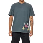 RE:fedett X Disney férfi póló  Mickey Mouse Print. pamut póló  Tie-Dye Look. kerek nyakú. sötét kék, kék Tie-Dye, vagy szürke. Méret: S