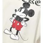 RE:fedett X Disney férfi póló  Grumpy Mickey Mouse Print. pamut póló  nagyméretű Lettering. kerek nyakú. bézs, kék, lila, vagy narancssárga. Méret: M