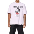 RE:fedett X Disney férfi póló  Grumpy Mickey Mouse Print. pamut póló  nagyméretű Lettering. kerek nyakú. bézs, kék, lila, vagy narancssárga. Méret: S