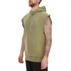ROCKUPY férfi Hooded Tank Top, ujjatlan pamut Ing  vissza Print, Tie-Dye Muscle Ing 393827 zöld Méret: M