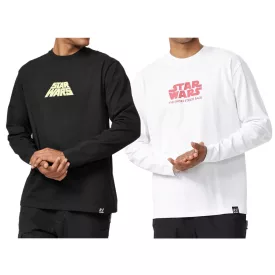   RE:fedett X Star Wars Csillagok Háborúja férfi hosszú-Sleeved Ing "The Empire Strikes vissza" vagy  Poster Print, hosszú-újj pamut Ing, fehér vagy fekete Méret: M