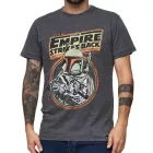 RE:fedett X Star Wars Csillagok Háborúja férfi póló  Skywalker Saga/R2D2 vagy The Empire Strikes vissza Print. pamut póló, nadrág-Sleeved Ing, sötét szürke. Méret: S