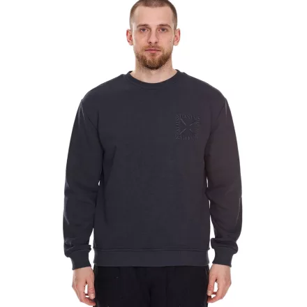 Kövek férfi alap Pulóver, modern pamut Pulóver, hosszú-sleeved Ing, 400gsm, sötét szürke Méret: S