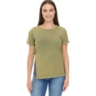 ROCKUPY női póló, nadrág-Sleeved Ing  oldal Slit, pamut Ing, kerek nyakú, 393828 zöld Méret: M