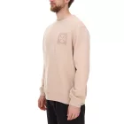 Kövek férfi alap Pulóver, modern pamut Pulóver, hosszú-sleeved Ing, 400gsm in sötét szürke, fekete vagy bézs Méret: S
