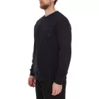 Kövek férfi alap Pulóver, modern pamut Pulóver, hosszú-sleeved Ing, 400gsm in sötét szürke, fekete vagy bézs Méret: XS