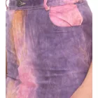 ROCKUPY női Szoknya  Tie-Dye minta, Colorful farmer Szoknya, Straight Summer Szoknya, Midi Szoknya  Slit RPW20_040901 917 lila/narancssárga/rózsaszín Méret: L