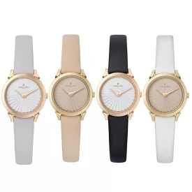   Pierre Cardin női óra karóra  a Simple számlap, analóg Quartz óra karóra  a bőr szíj, 3 ATM, 27 mm CPI.250, bézs, fekete, fehér, rózsaszín Méret: N