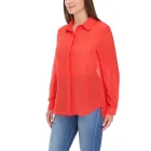 Aniston Női nyári blúz, stílusos sifon blúz, hosszú ujjú ing, 14124228 Piros Méret:44