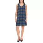 Aniston CASUAL Női ruha, kockás nyári ruha, ujjatlan 13189530 Kék/Sárga Méret:38